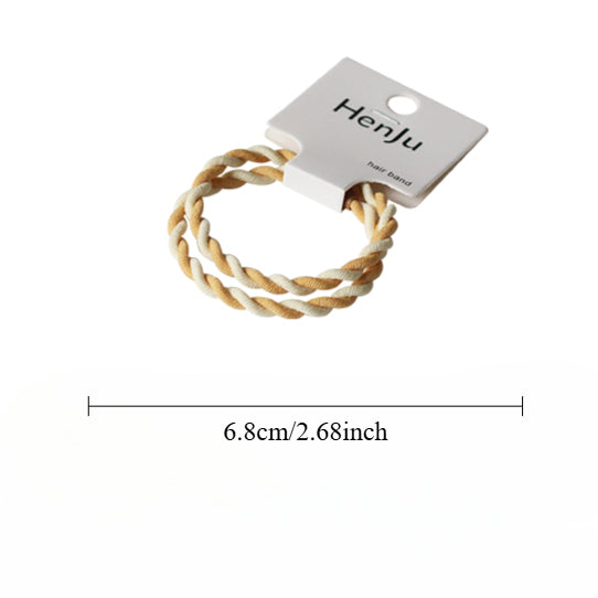 Cream Hair Tie Women Simple Elegant Ponytail Band New Hair Elastic