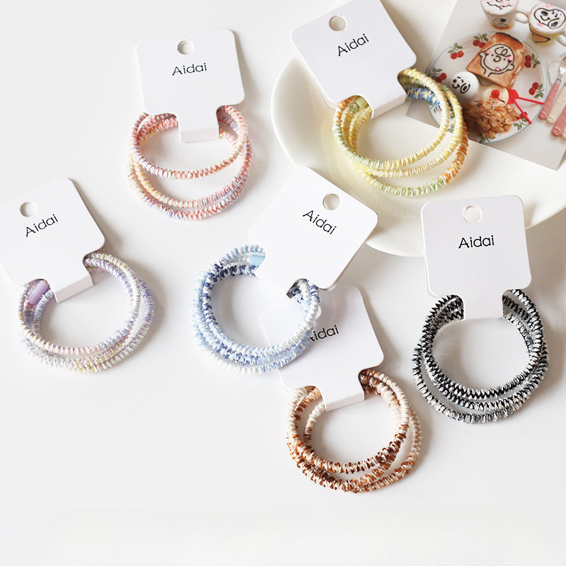 Set Of Three Hair Ties, High-Elasticity And Durable For Women To Tie Hair