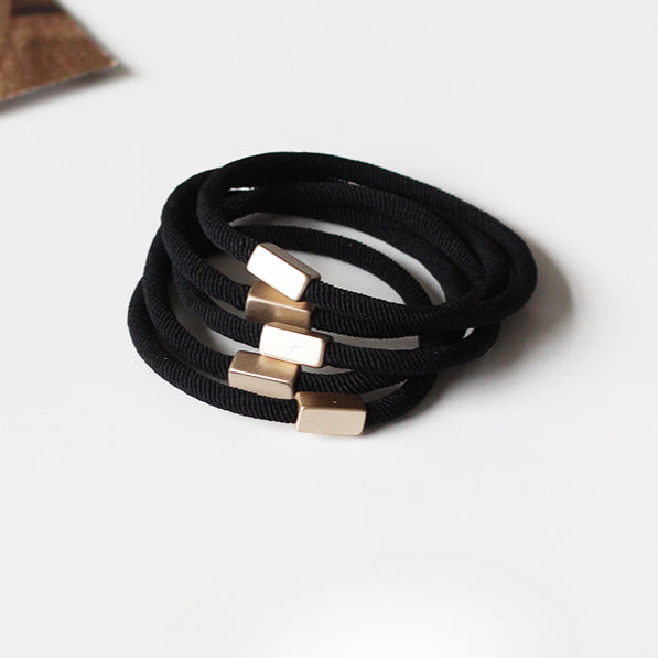 Set Of Five Hair Ties, Trendy And Durable For Women To Tie Hair