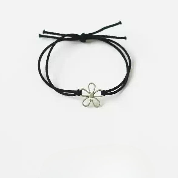 Fresh and Elegant Hair Ties for Women - Korean Trendy Hollow Flower Minimalist Hair Loops and Ponytail Elastic Bands