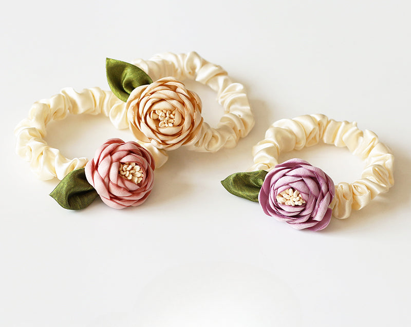 Rose Hair Tie, 2024 New High-end Stylish Hair Loop,Graceful Elastic for Women's Hairstyles
