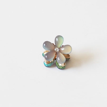 Faux Crystal Mini Claw Clips - Trendy Elegant Small Shark Clips, Bang Clips and Hair Accessories