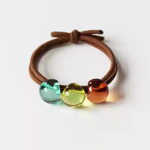 Crystal Clear High Ponytail Hair Tie - 2024 New Premium Hair Loop, High Elasticity Durable Elastic Band for Hair Ties