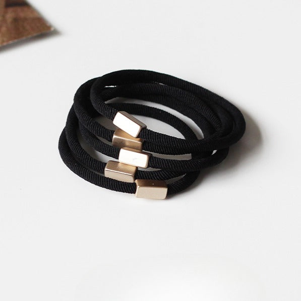 Set Of Five Hair Ties, Trendy And Durable For Women To Tie Hair
