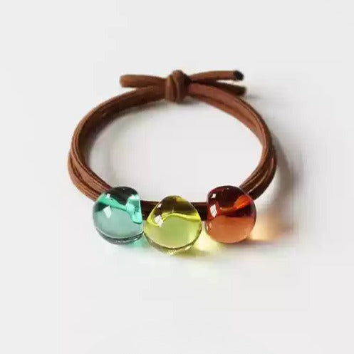 Crystal Clear High Ponytail Hair Tie - 2024 New Premium Hair Loop, High Elasticity Durable Elastic Band for Hair Ties