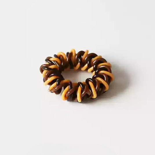 Coiled Telephone Cord Hair Tie - Trendy Elegant Elastic Band for Women, High Elasticity Durable Hair Ties for Tying Hair