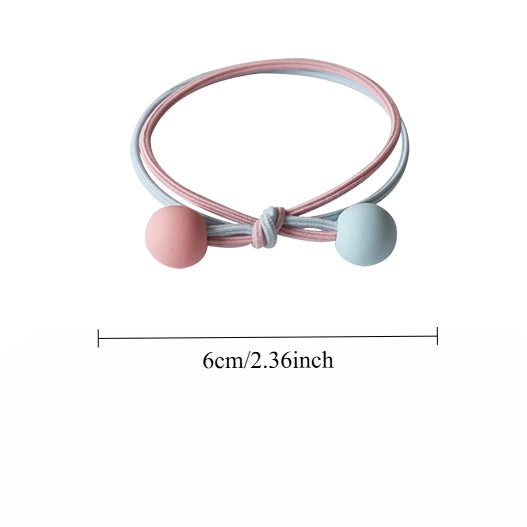 Dual-Tone Pearl Hair Tie, Cute And Durable Elastic Hair Accessory.