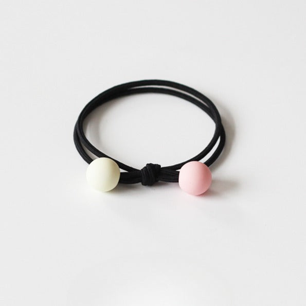 Dual-Tone Pearl Hair Tie, Cute And Durable Elastic Hair Accessory.