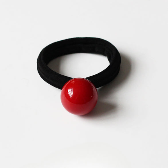 Red Hair Tie Stylish Hairband High Elasticity Durable Simple Design For Women Elegant Hair Rope