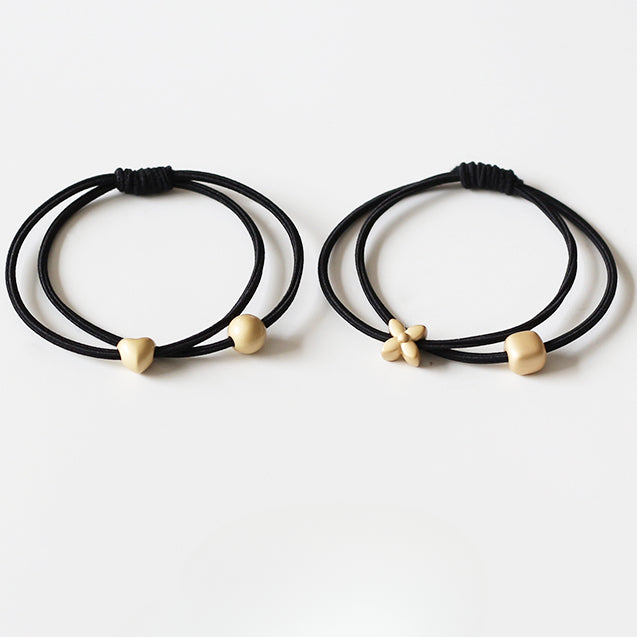 Simple Double-Layer Hair Ties, High-Elasticity And Durable For Women To Tie Hair