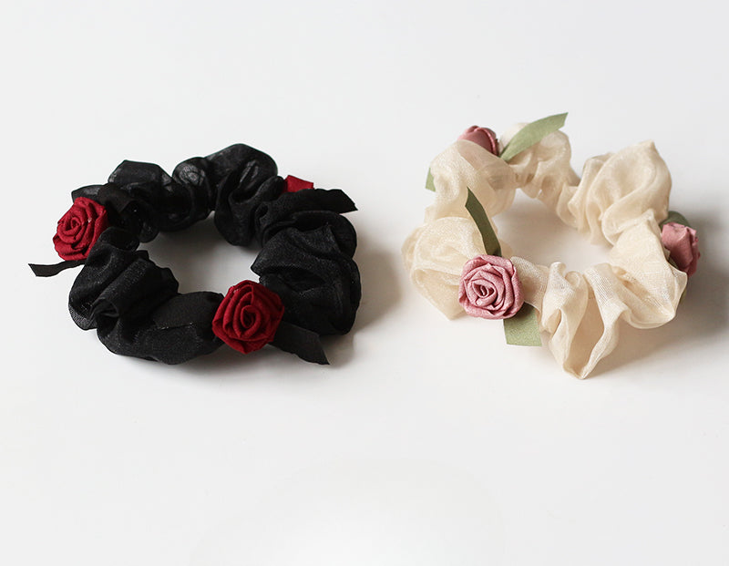 Rose Hair Tie Trendy New Elegant Simple Ponytail Band Women Hair Accessory