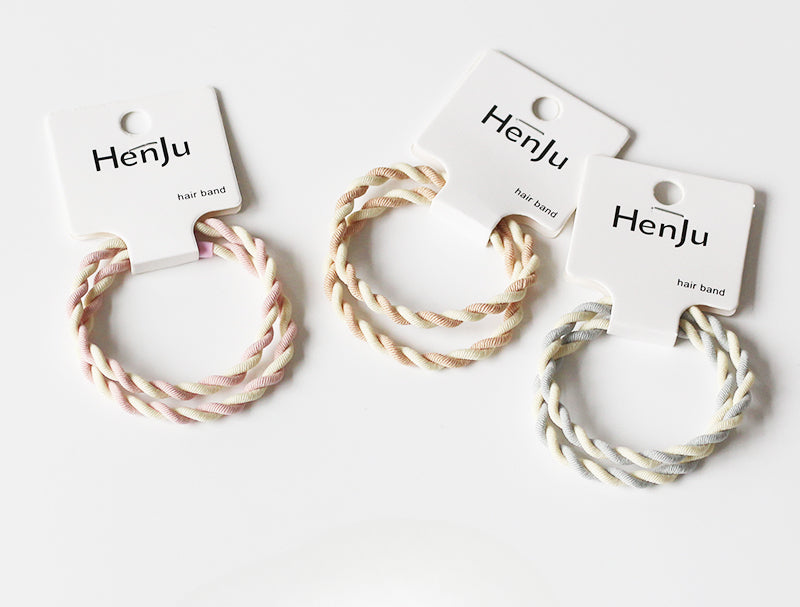 Cream Hair Tie Women Simple Elegant Ponytail Band New Hair Elastic