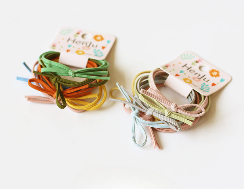 Simple Bow Hair Ties, Sweet And Basic For Girls To Tie Hair Six-Piece Set