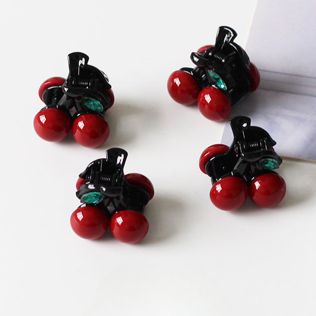 Cherry Small Claw Clip for Women, 2024 New High-end Hair Clip, Back-of-the-head Clip for Half-up Hairstyles with Thin Hair