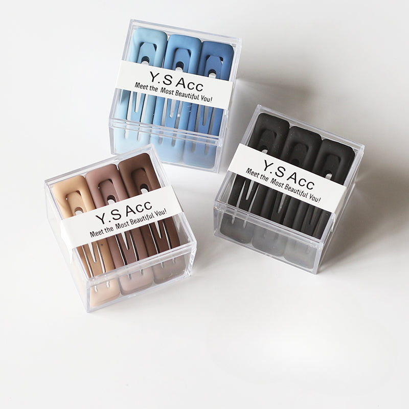 Boxed Hair Clips Women Side BB Clips Trendy New Elegant Hair Accessory Bangs Clips