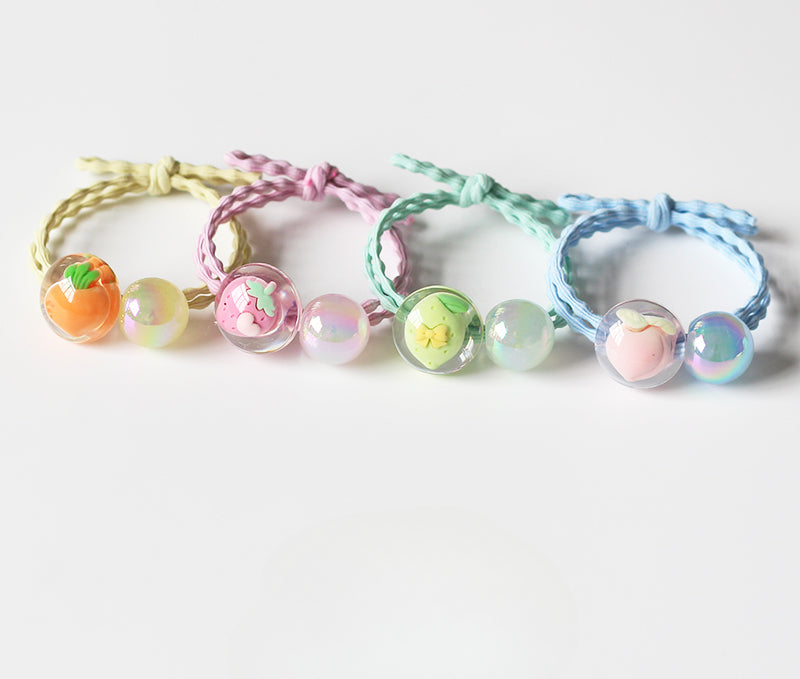 Crystal Fruit Hair Tie, 2024 New High-end Stylish Hair Accessory, Cute Elastic for Women's Hairstyles