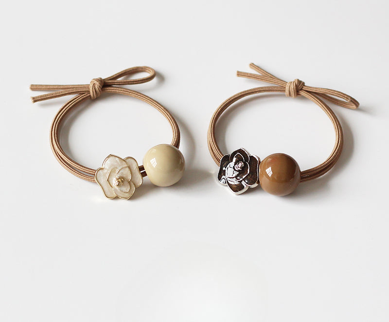 Camellia Hair Tie, High-end Hair Loop for Women, Elastic for Hairstyles