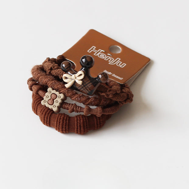 Crown Bow Hair Ties, High-Elasticity And Durable For Women To Tie Hair