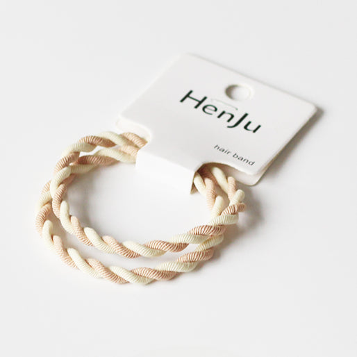 Cream Hair Tie Women Simple Elegant Ponytail Band New Hair Elastic
