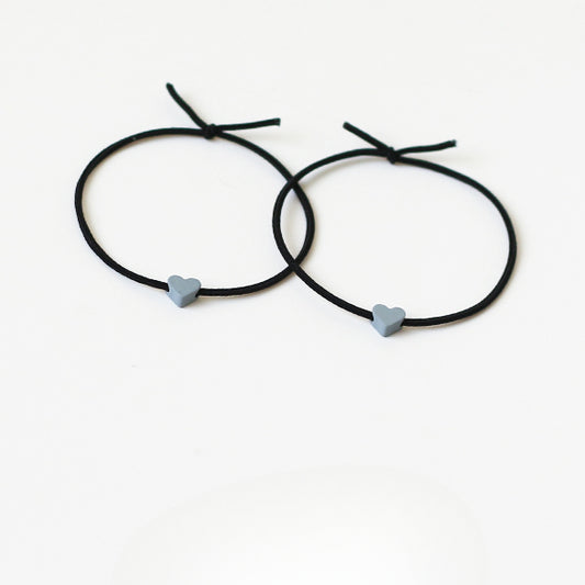 Heart Hair Ties For Couples, Two-In-One And Stylish For Women And Men To Tie Hair