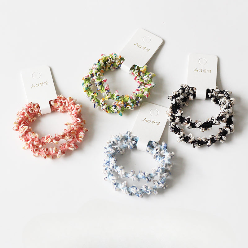 Colorful Bead Hair Tie, High Elasticity Durable Hair Band for Women, 2024 New High-end Hair Loop Accessory