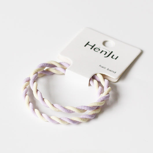 Cream Hair Tie Women Simple Elegant Ponytail Band New Hair Elastic