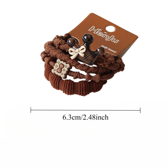 Crown Bow Hair Ties, High-Elasticity And Durable For Women To Tie Hair