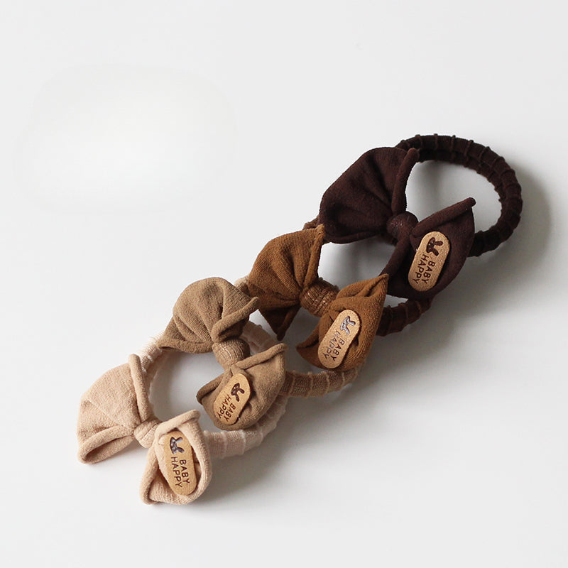 Brown Bow Hair Ties, Seamless And Stylish For Women To Tie Hair