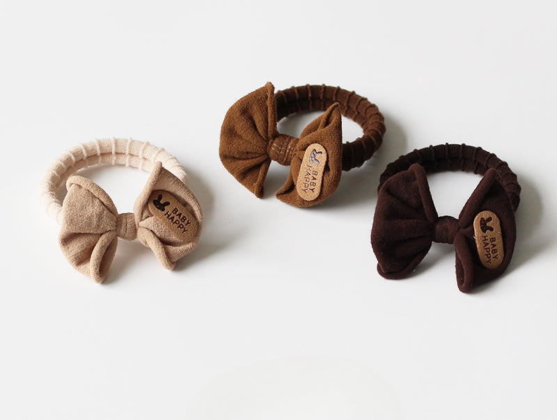 Brown Bow Hair Ties, Seamless And Stylish For Women To Tie Hair