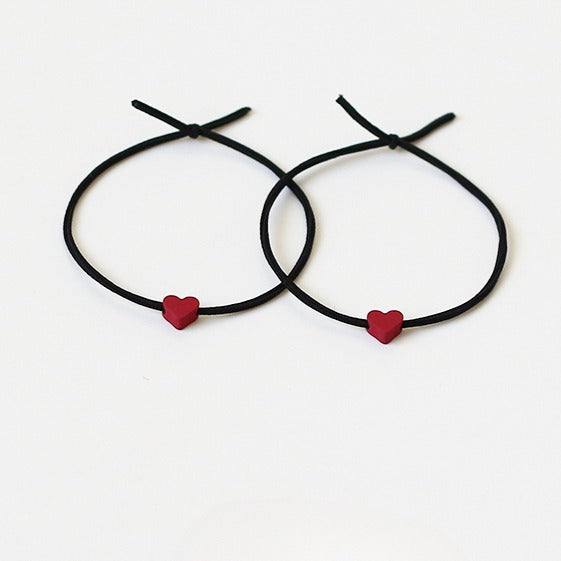 Heart Hair Ties For Couples, Two-In-One And Stylish For Women And Men To Tie Hair