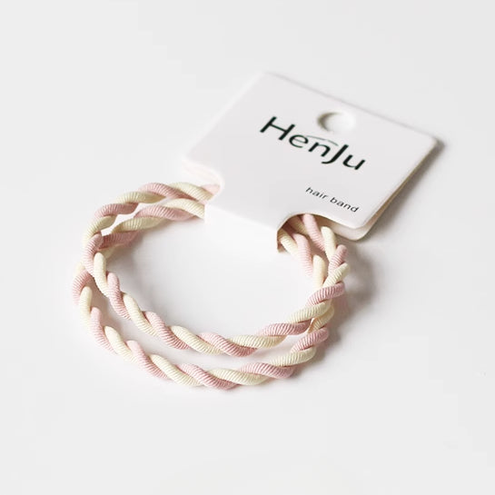 Cream Hair Tie Women Simple Elegant Ponytail Band New Hair Elastic
