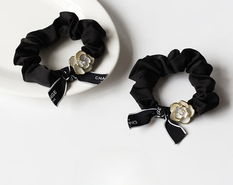 Camellia Hair Tie - Trendy Elegant Hair Accessory, 2024 New High-End Elastic Band for Women's Hair Ties