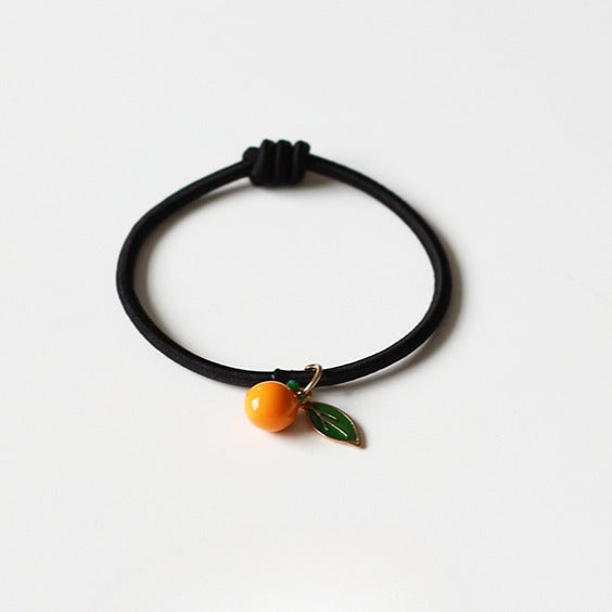 Persimmon Wish Bracelet Hair Tie - Cute Trendy Lucky Hair Accessory, New Simple and Elegant Small Elastic Hair Band