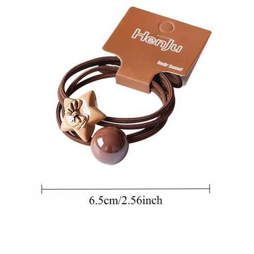 Star-Shaped Pearl Hair Ties, High-End And Durable For Women To Tie Hair