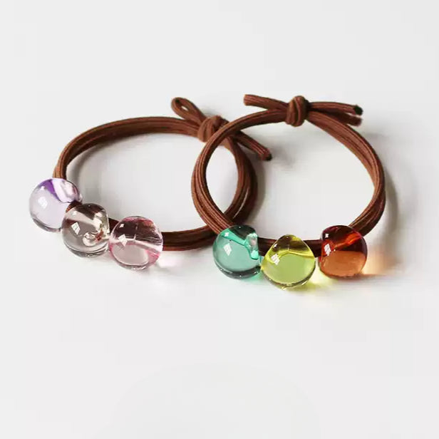 Crystal Clear High Ponytail Hair Tie - 2024 New Premium Hair Loop, High Elasticity Durable Elastic Band for Hair Ties