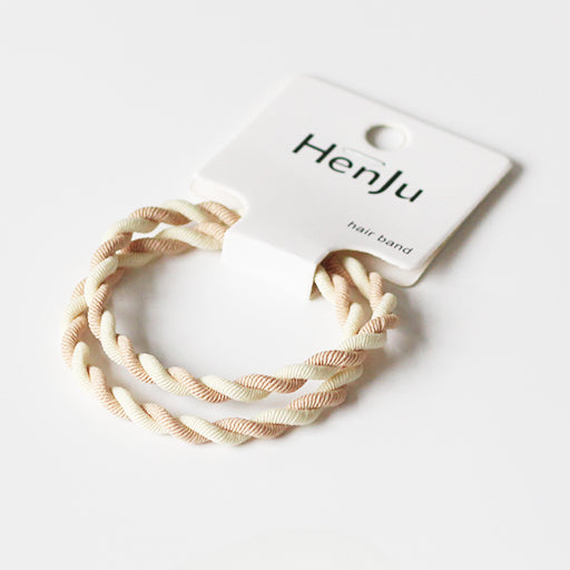 Cream Hair Tie Women Simple Elegant Ponytail Band New Hair Elastic