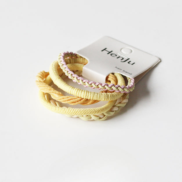 Set Of Five High-Elasticity Hair Ties, Durable And Stylish For Tying Hair