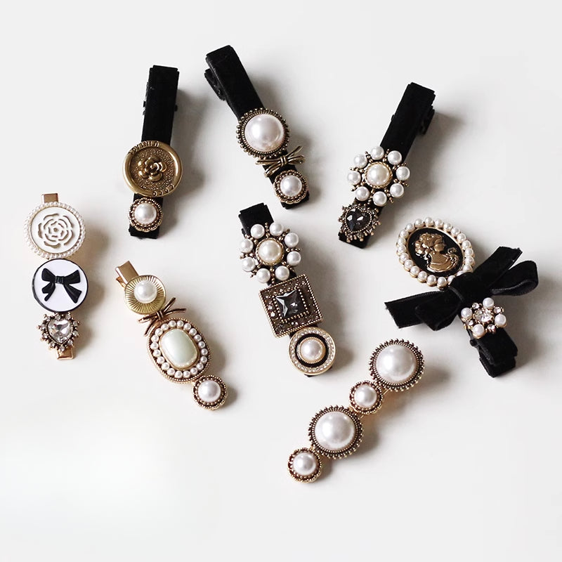 Baroque Hair Clip Side Trendy New Vintage Bangs Clip Elegant Hair Accessory
