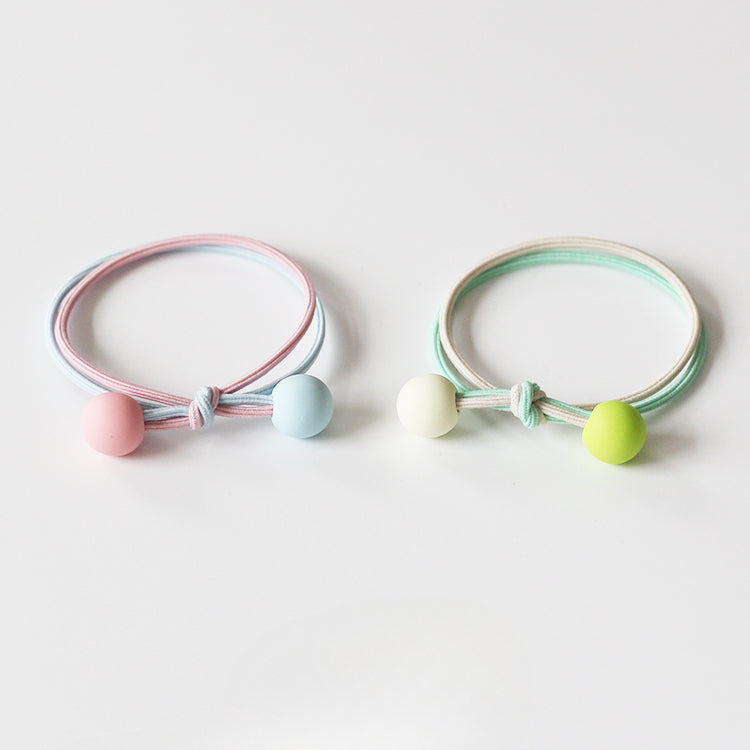 Dual-Tone Pearl Hair Tie, Cute And Durable Elastic Hair Accessory.