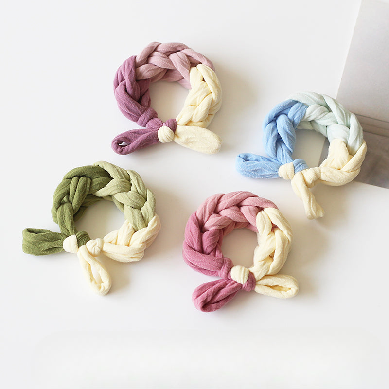 Sweet Dual-Tone Hair Tie - 2024 New Premium Hair Accessory, High Elasticity Durable Elastic Band for Bun Hairstyles