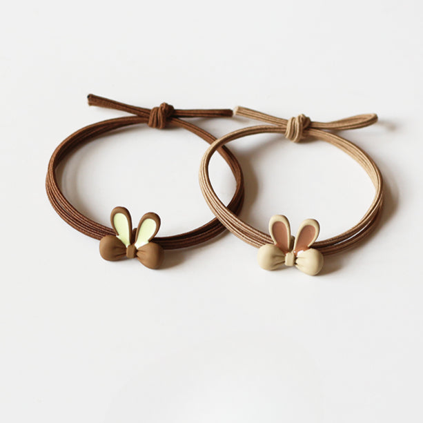 Bunny Ears Hair Tie - Women's Trendy New Elegant Hair Band, Simple Cute Elastic for Women's Hair Ties