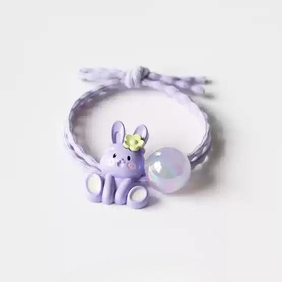 Bunny Hair Tie - Trendy Elegant Ponytail Accessory, Simple Cute Elastic Band for Tying Hair