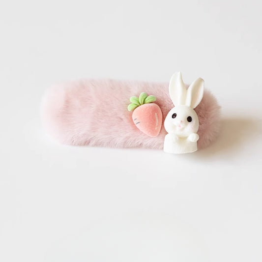 Furry Bunny Hair Clips, Cute And Trendy For Women To Style Hair