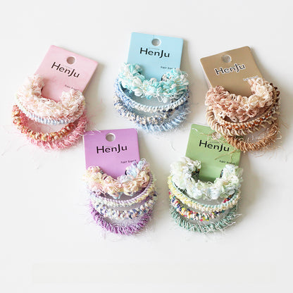 Knitted Hemp Hair Tie for Women, 2024 New High-end Hair Elastic, Durable High-stretch Hair Loop for Tying Hair