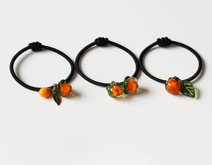 Persimmon Wish Bracelet Hair Tie - Cute Trendy Lucky Hair Accessory, New Simple and Elegant Small Elastic Hair Band