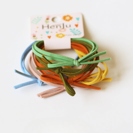 Simple Bow Hair Ties, Sweet And Basic For Girls To Tie Hair Six-Piece Set