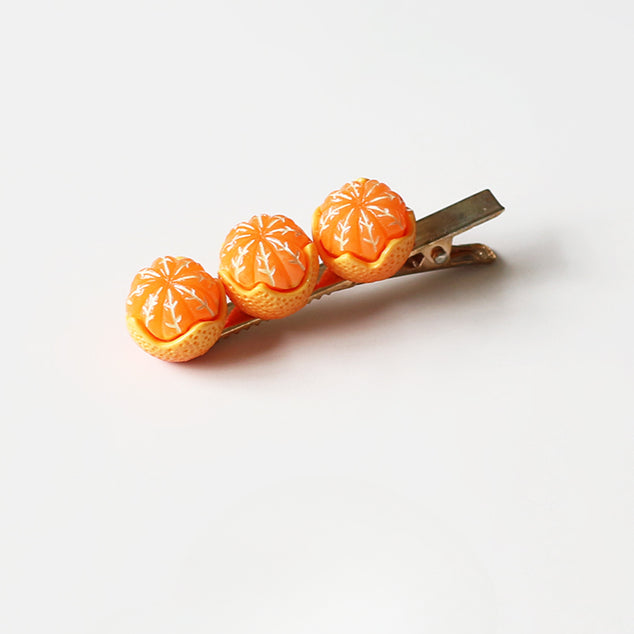 Lucky Orange Hair Clip Women Trendy New Cute Side Hair Accessory Elegant Style