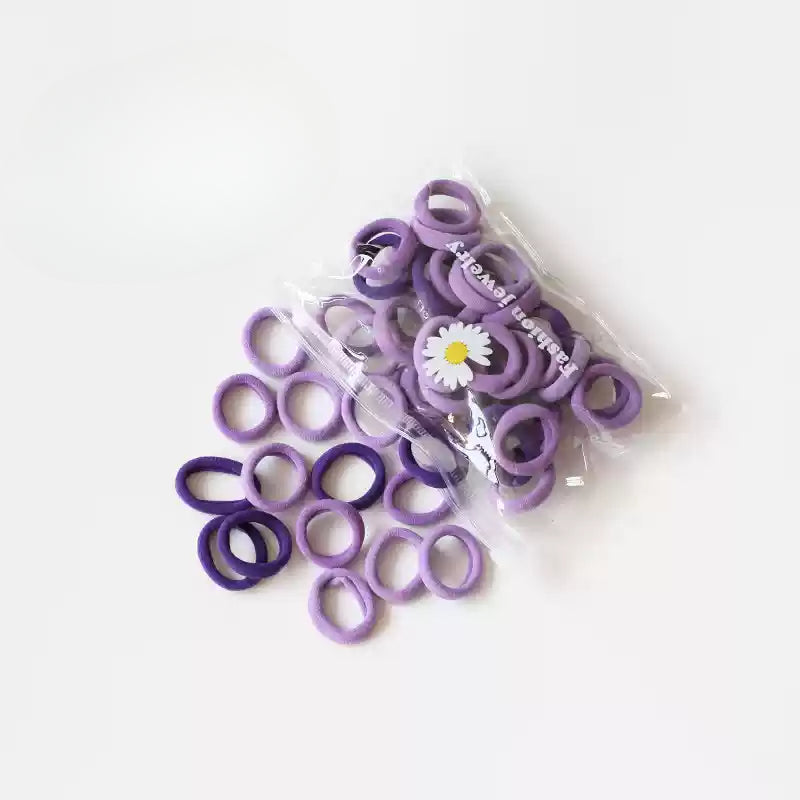 50-Pieces Seamless Hair Tie for Girls - High Elasticity Non-Damaging Hair Band, Elastic for Tying Hair, Hair Holder and Accessory