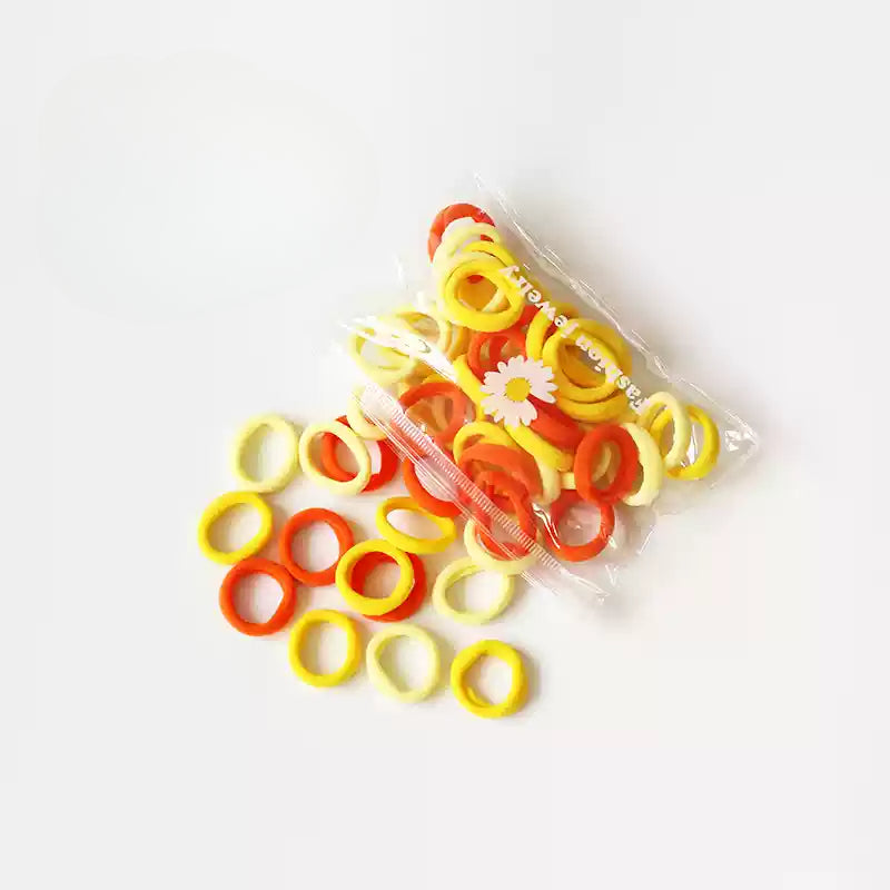 50-Pieces Seamless Hair Tie for Girls - High Elasticity Non-Damaging Hair Band, Elastic for Tying Hair, Hair Holder and Accessory