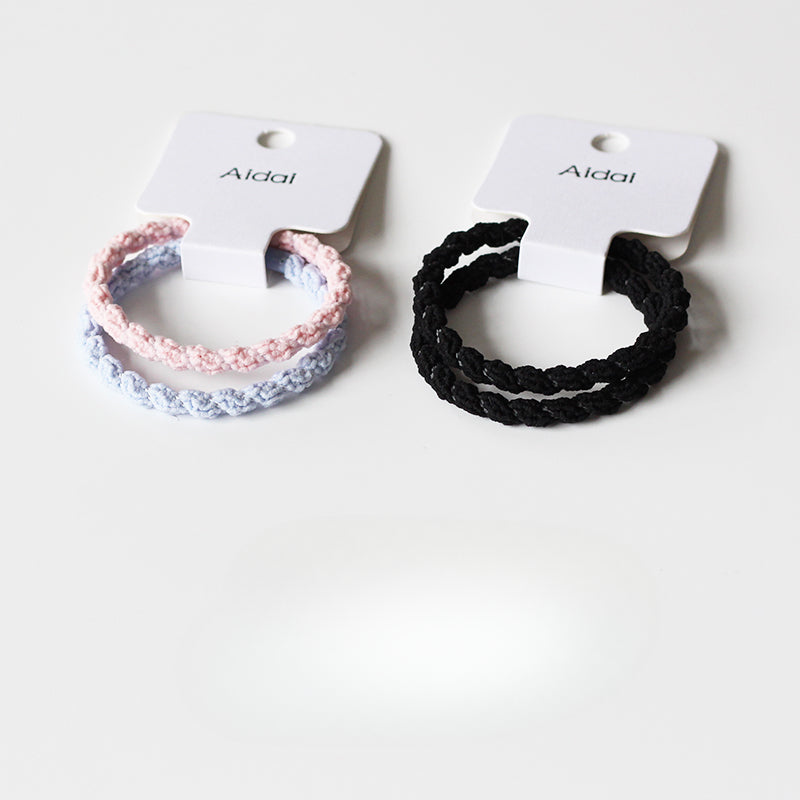 Fresh and Simple Hair Ties - Elastic Bands for Women's Ponytails, Trendy 2024 New Hair Loops and Accessories( Two-Piece Set)
